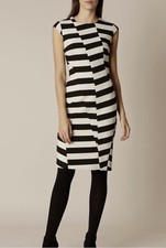 Karen Millen Block Stripe Cocktail Occasion Pencil Party Dress 6 New