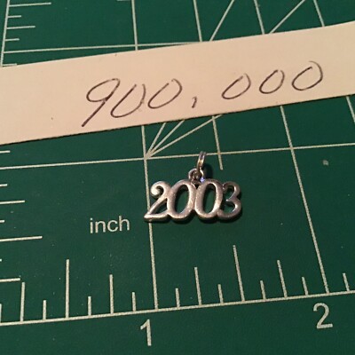 Vtg.Sterling Silver 925~YEAR '' 2003'' Charm