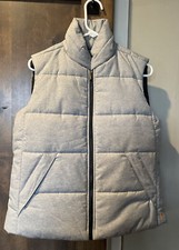 Lucy Large Inner Spark Puffer Vest Light Gray