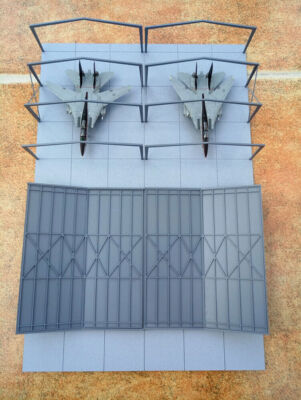 1/72, 1/64 HO Scale Aircraft Hangar Model Scenery Diorama Photo Real Kit 1/72, 1/64 HO Scale Aircraft Hangar Model Scenery Diorama Photo Real Kit