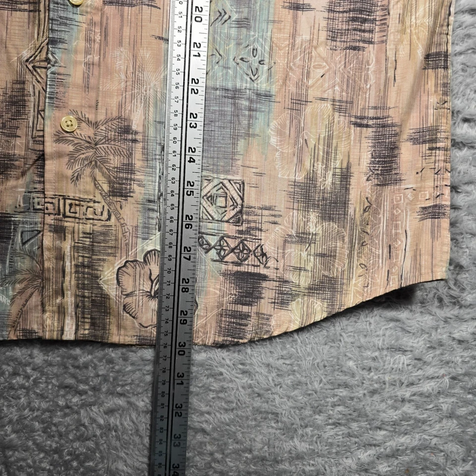 Camisa David Taylor Para Hombre Mediana Floral Tropical Hawaiana Abotonada Manga Corta Foto 4 de 4