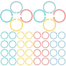 80pcs card rings Multi-Color Plastic Book Rings Loose-leaf Rings u