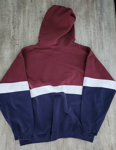 Vintage 90s GAP Colorblock Pullover Hoodie Sweatshirt Sz XL Boxy Oversize Baggy - Picture 9 of 11