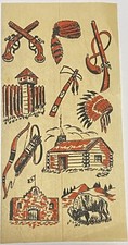 Vintage 1950s Iron On Transfer Davy Crockett only sheet