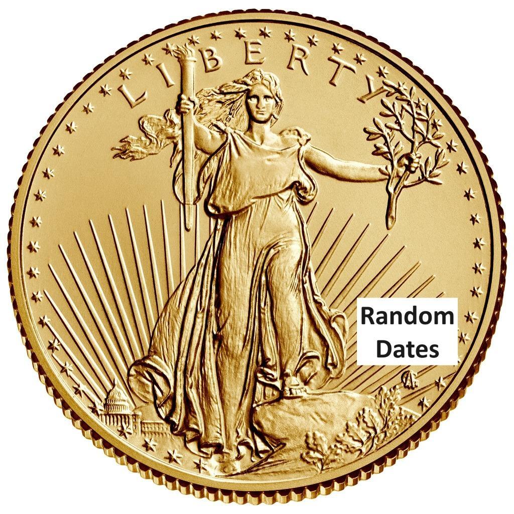 アメリカイーグル 1/10オンス　ピン　18k 8g 1/10 oz American Gold Eagle Coin Random Year (BU) $5 Gold Coin