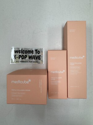 Medicube Triple Collagen 3 Sets (Toner Serum Cream) Deep Glow/K-Beauty/Express