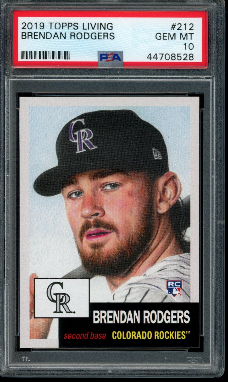 2019 Topps Living Set #212 Brendan Rodgers PSA 10 Gem Mint RC Rookie 44708528