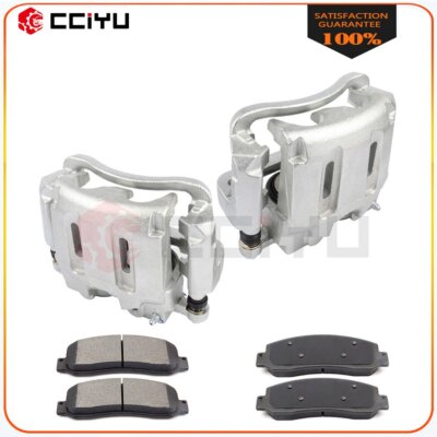 Front Brake Calipers And Ceramic Pads For 2005-2012 Ford F-350 Super Duty