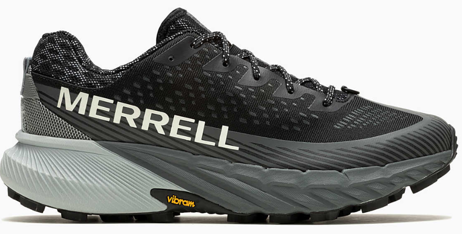 Scarpe da sneaker Merrell Agility Peak 5 nere granito trail taglie USA 7 15 NUOVE!