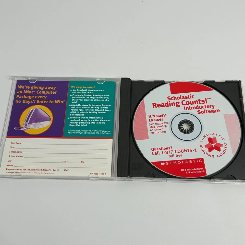 Scholastic Reading Counts Introductory Software Sampler PC CD-ROM Vtg - Image 3 of 3