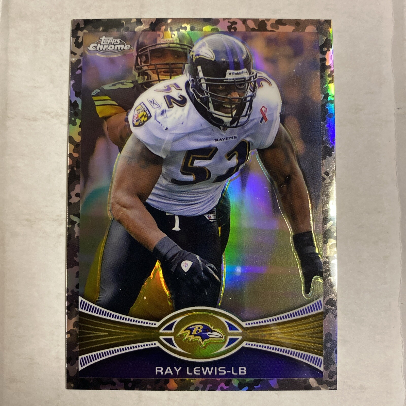 2012 Topps Chrome Camo Refractor Ray Lewis 145/499 AB