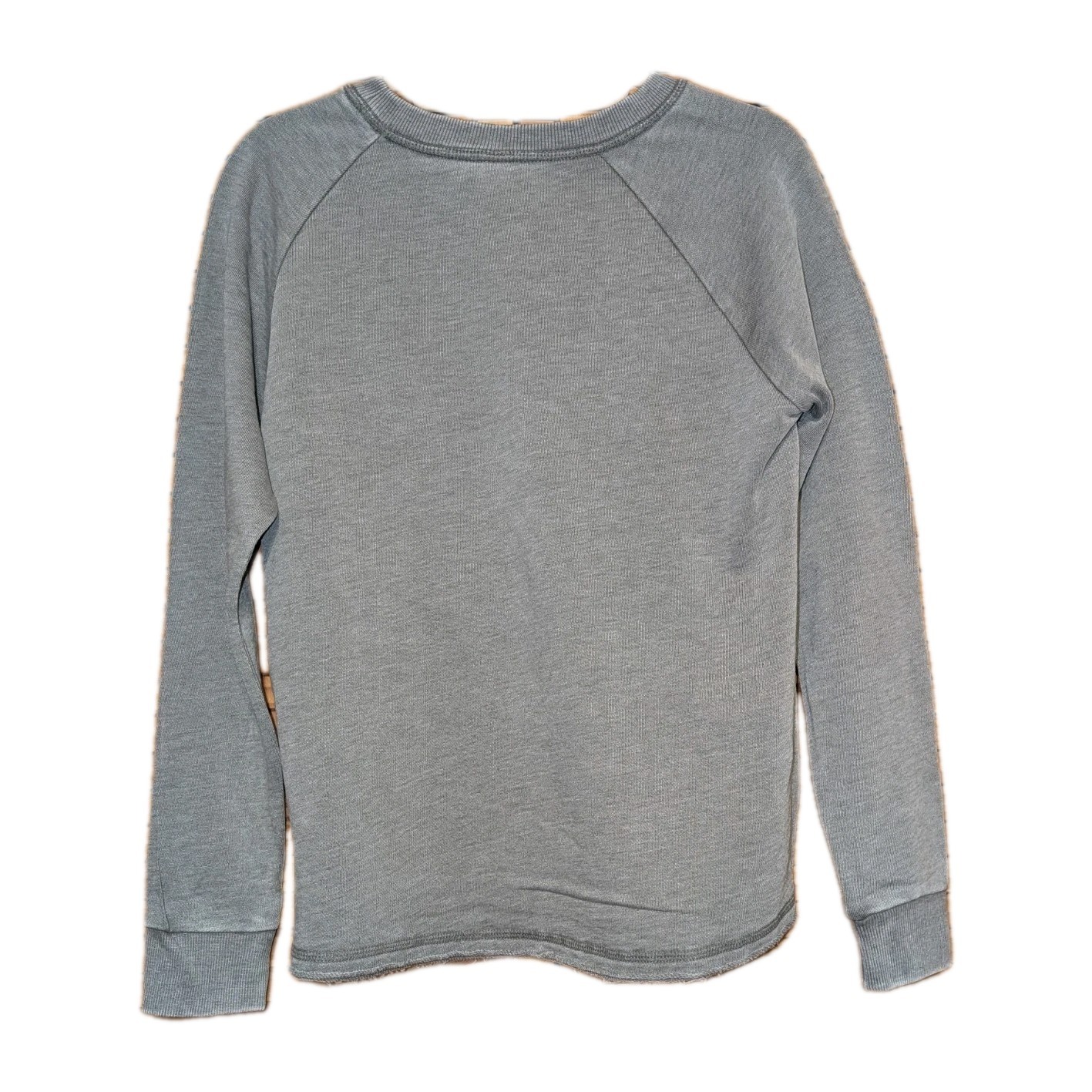 Alternative Apparel ECO Gray Distressed Pullover Sweatshirt Womens Size M