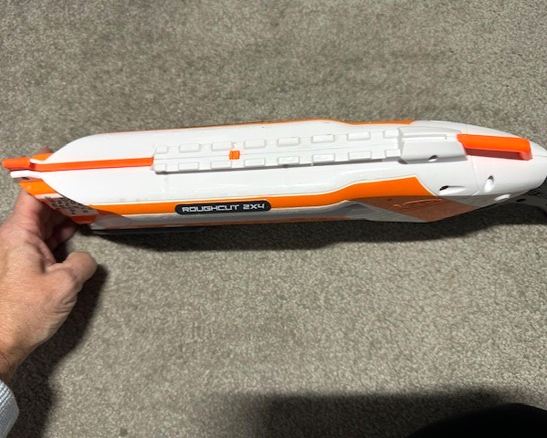 NERF N-Strike Elite ROUGHCUT 2X4 Blaster Rough Cut WHITE & ORANGE