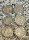 US Morgan Silver Dollars 6 coins Circulated Condition Lot  A6