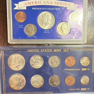 1964 Kennedy Mint Sets In Holders 90% Silver Lot of 3
