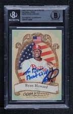 BAS 2009 Topps Allen & Ginter's National Pride Ryan Howard BGS Authentic 8j4