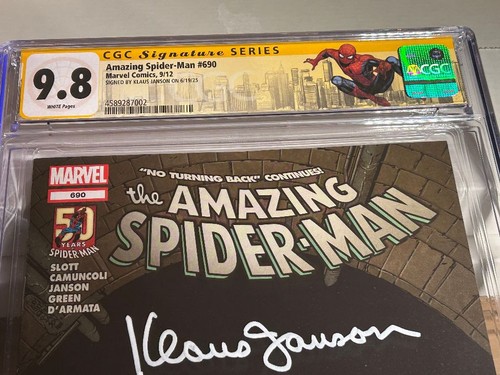 Amazing Spider-Man #690 CGC 9.8, SS SIGNED Klaus Janson, Morbius, Top Pop 1 of 2 - Picture 3 of 4