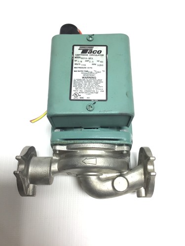 Taco 0013-SF3 Cartridge Circulator Pump 1/6HP 2.0Amp 60Hz 115V 3250RPM 125PSI