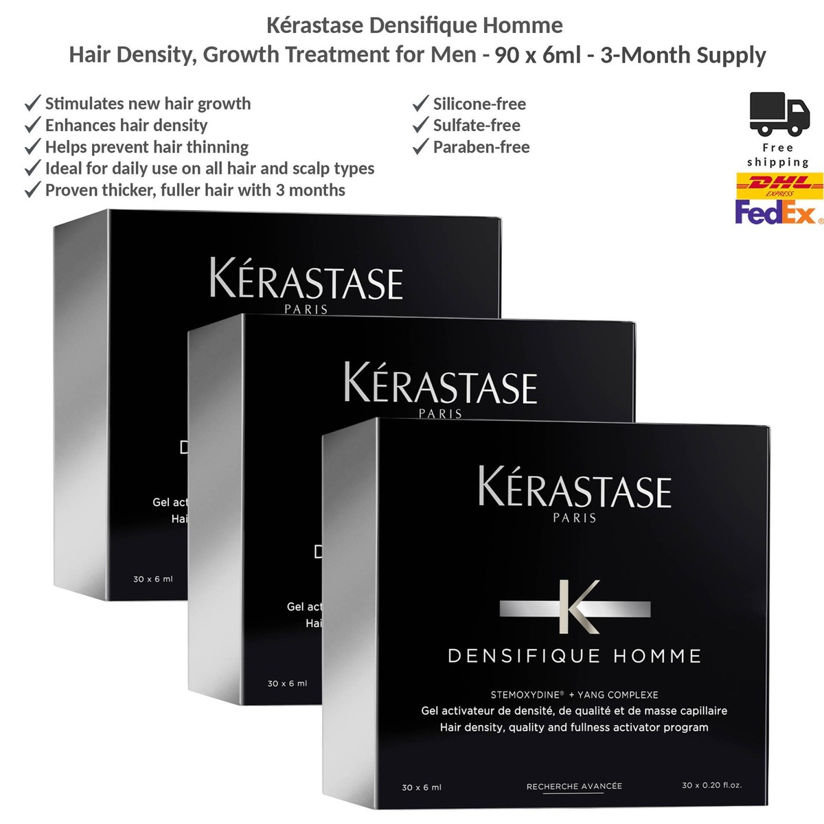 Kerastase Densifique Homme Hair Density, Growth Treatment for Men