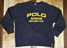 Vintage Polo Jeans Men's Size Large Ralph Lauren Sport Crewneck Sweatshirt NICE