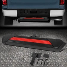 FOR 2" RECEIVER REAR BUMPER TRAILER TOWING HITCH STEP 6.25"W X 35"L BLACK/RED