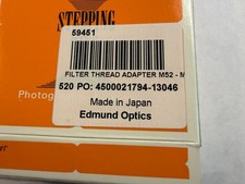 Edmund Optics Stop Ring 13mm do 52mm Made in Japan Precyzyjny adapter Rzadki