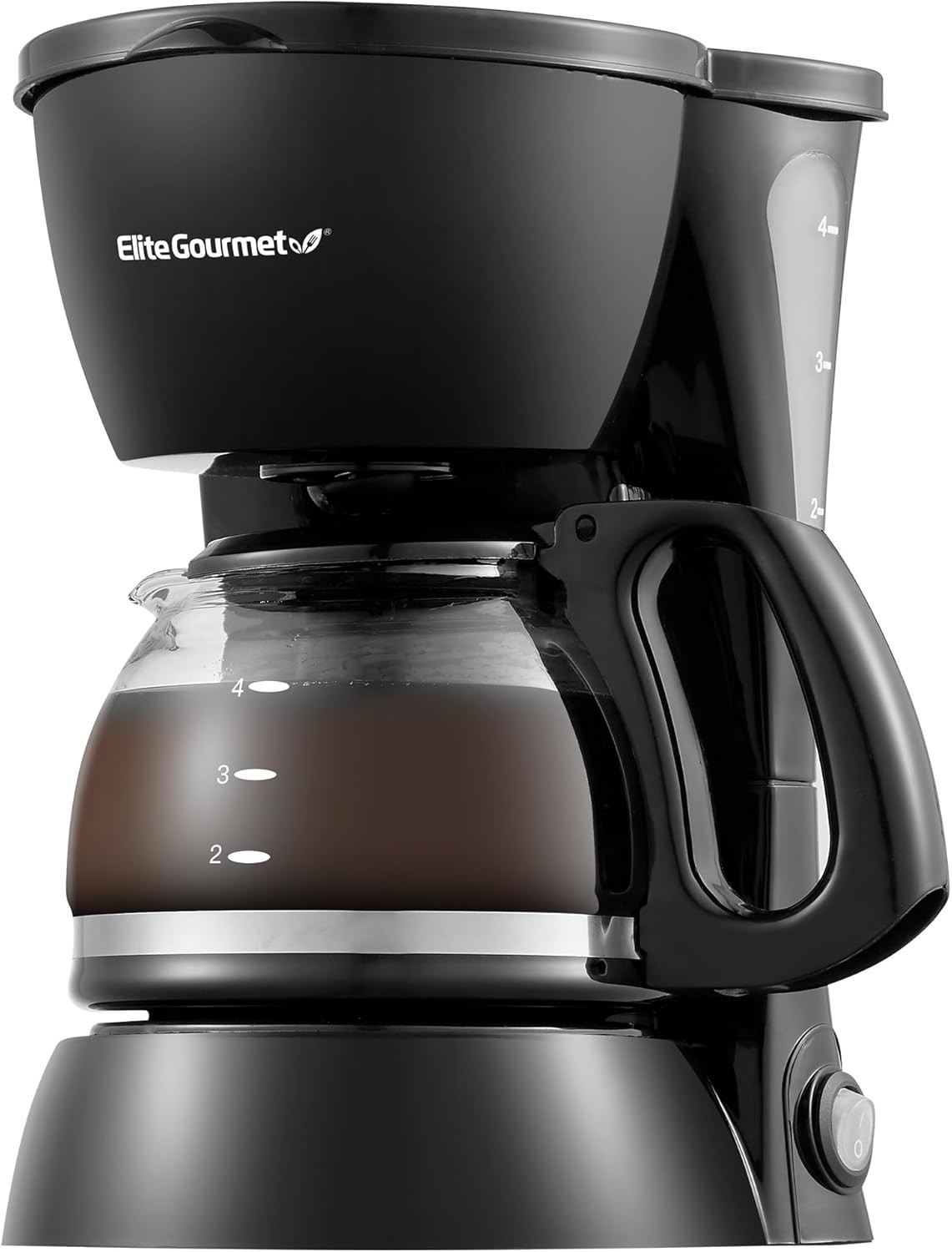 Automatic 4-Cup Coffee Maker with Glass Carafe, Reusable Fil