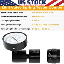 66841 Engine Mini Valve Spring Tester with Micrometer Combo, Vise/Arbor Mount