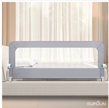 RUPOUN Toddler Bed Rail for Kids, Swing Down Safety Guardrail, Universal Fit for