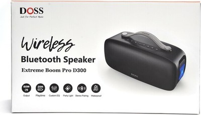 DOSS Extreme Boom Pro D300 Bluetooth Speaker, 80W Immersive Stereo