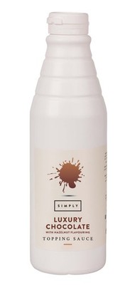 Simply Luxury Chocolate Topping Sauce 1 kg Quetsch-Flasche, Schokoladensoße, Eis