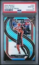 2024 PANINI SELECT LIGHT BLUE PRIZM #191 KEL'EL WARE 236/299 PSA 10