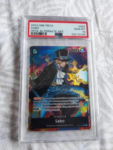 One Piece Kingdoms Of Intrigue - Sabo SR Alternate Alt Full Art #OP04-083 PSA 10