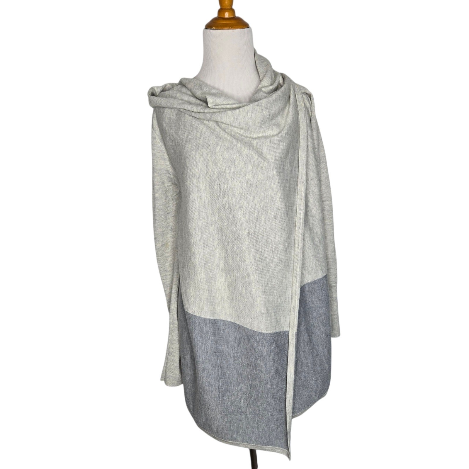 Smartwool Edgewood Wrap Sweater Merino Wool Lightweight Colorblock Women Small