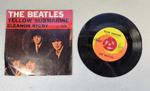 The Beatles Yellow Submarine/Eleanor Rigby Picture 45 Record Sleeve VG