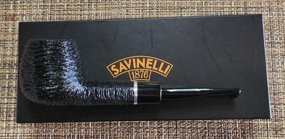 SAVINELLI Otello 207 (Straight Apple) rustiziert, 6mm Filterbohrung, NEU