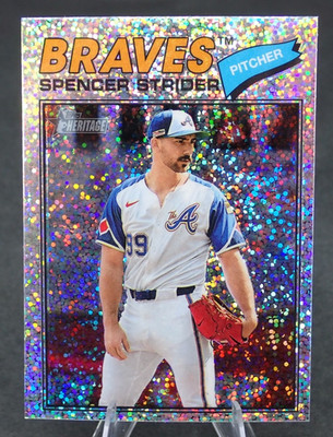 2026 Topps Heritage Baseball Spencer Strider Silver Sparkle No. 41 Braves