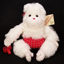 Olivia White Orangutan - Valentine's Day - Plush Creations w/ Tag - Vintage 1991
