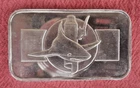 1981 One Troy Ounce .999 Silver Bar 25th Anniversary of Donham Oil Company - NR