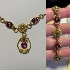 Vintage Matched Set By Providence Stock Co. Bracelet & Necklace Gold-filled