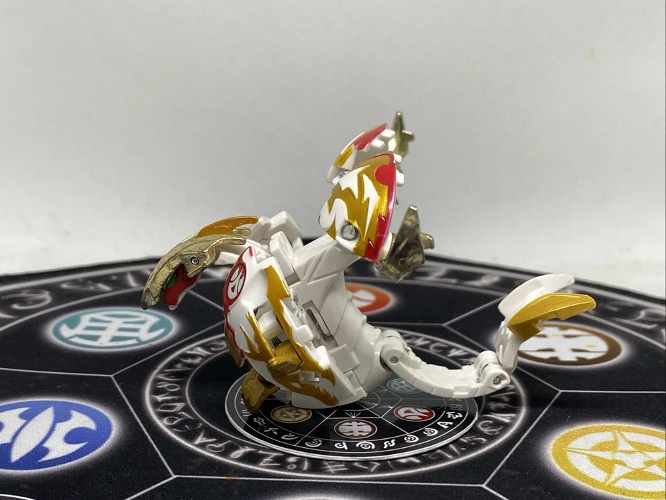 Bakugan Bakutech Darkus Go Dragaon Dragonoid God 3 White Gold Jigen MG VHTF - Image 4 of 4