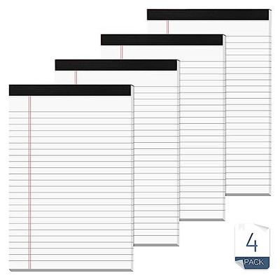 Note Pads 5x8 for Work White Legal College Ruled White-4P