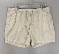 Old Navy Women  s Sz XL Linen Blend High Rise With Drawstring Shorts NWT