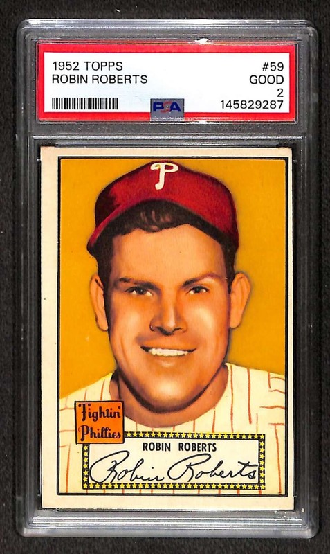 1952 Topps #59 Robin Roberts HOF  PSA 2 GOOD C105284