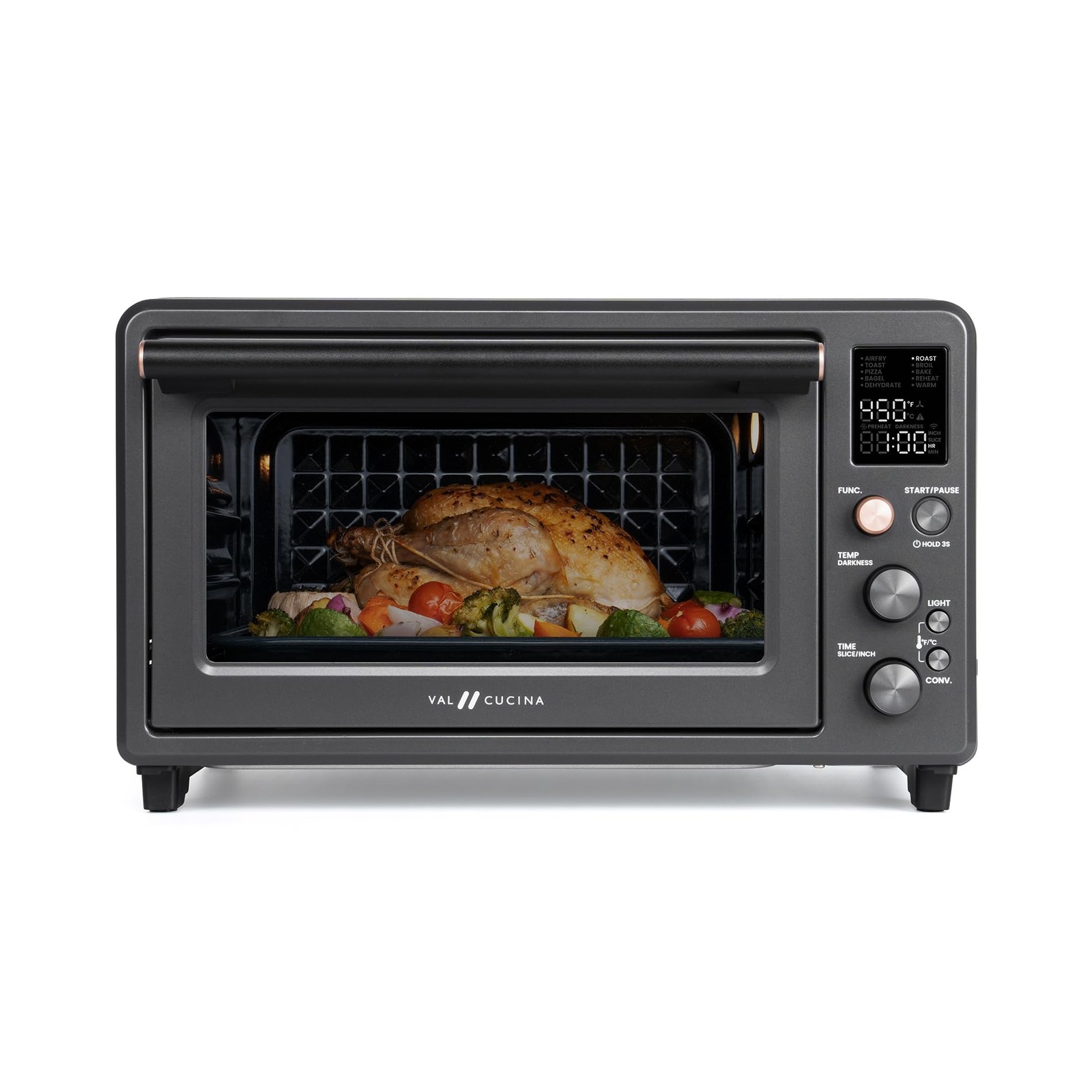 Infrared Heating Air Fryer Toaster Oven Combo with Non-toxic Enamel Coating