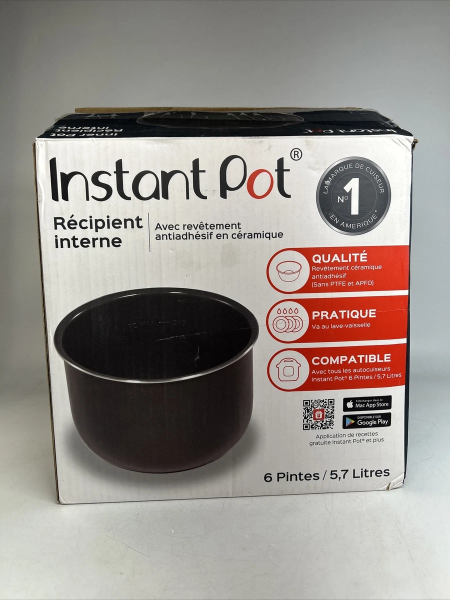 Instant Pot Ceramic Non-Stick Interior Coated Inner Cooking Pot - 6 Quart