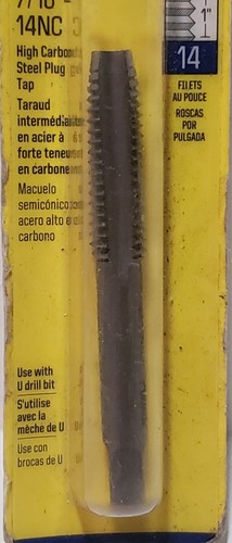 Irwin Hanson 8139 7/16"-14 NC High Carbon Steel Plug Tap 8139 - Picture 2 of 3