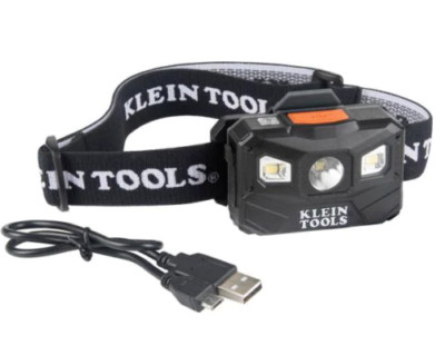 Klein Tools 56048 Rechargeable Auto-Off LED Headlamp, Adjustable Multicolor