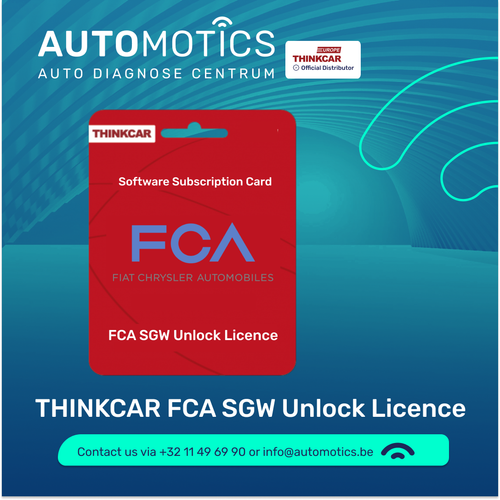 THINKCAR FCA SGW (Security Gateway) Licence Activation Card - Afbeelding 1 van 1