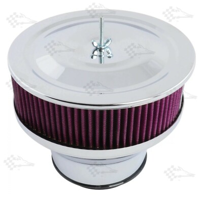 Chrom Velocity Stack Luftreiniger mit 3'' waschbarem Filter 9'' Durchmesser x 7'' hoch